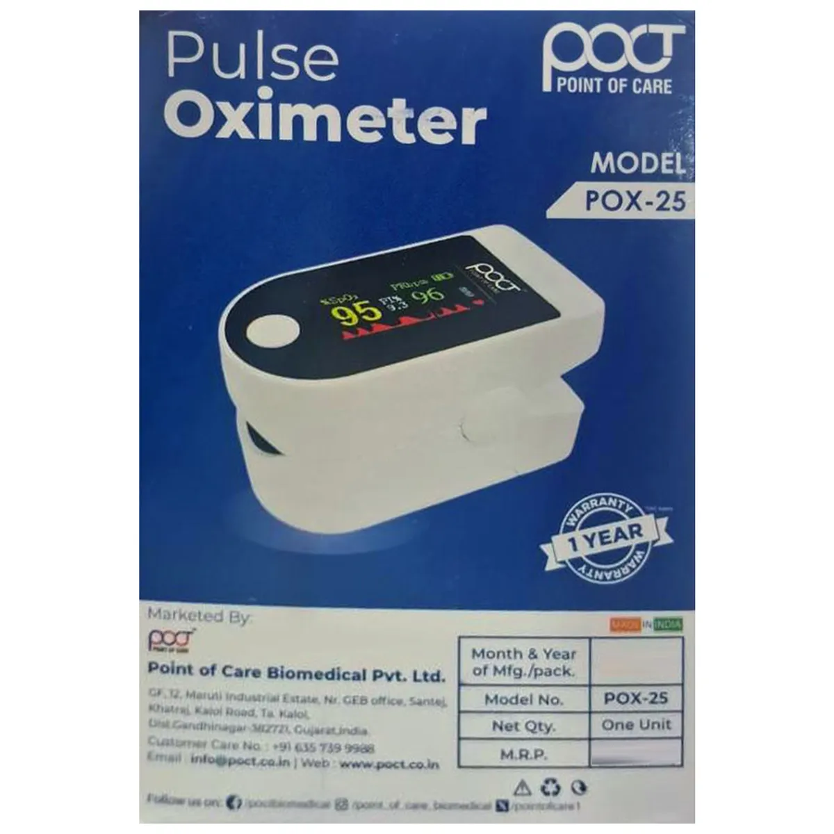 POINT OF CARE PULSE OXIMMETER