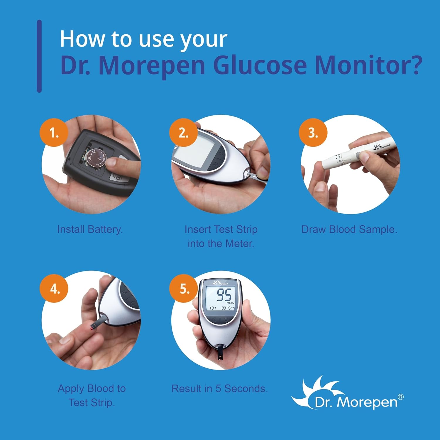 DR MOREPN GLUCO METER + 25 DTRIP - Image 3